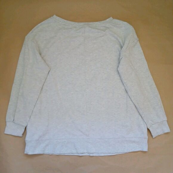 Stars Above Perfectly Cozy Sweatshirt Womens L Heathered Gray Pockets Basic - Picture 2 of 7